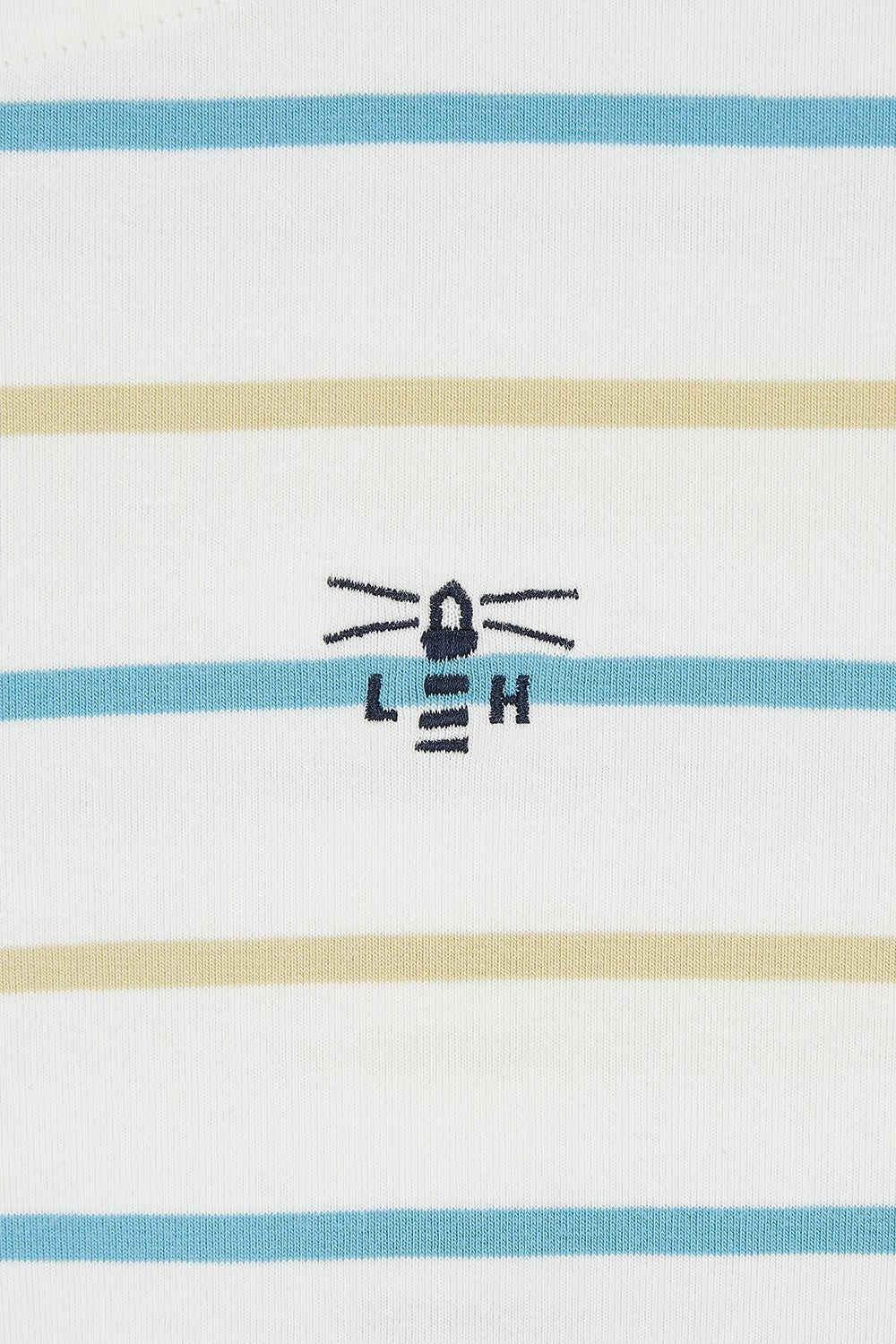 Causeway Breton Top - Blue Clay Stripe - Lighthouse