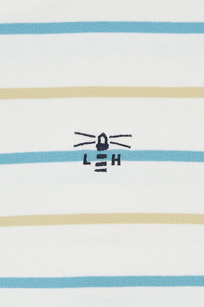 Causeway Breton Top - Blue Clay Stripe - Lighthouse