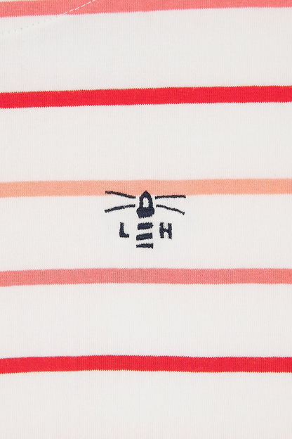 Causeway Breton Top - Coral Poppy Stripe - Lighthouse