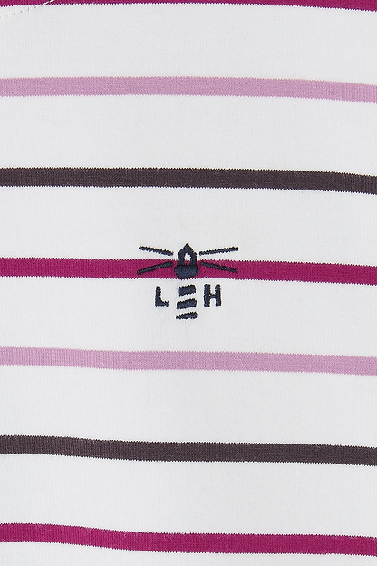 Causeway Breton Top - Cranberry Pink Stripe - Lighthouse
