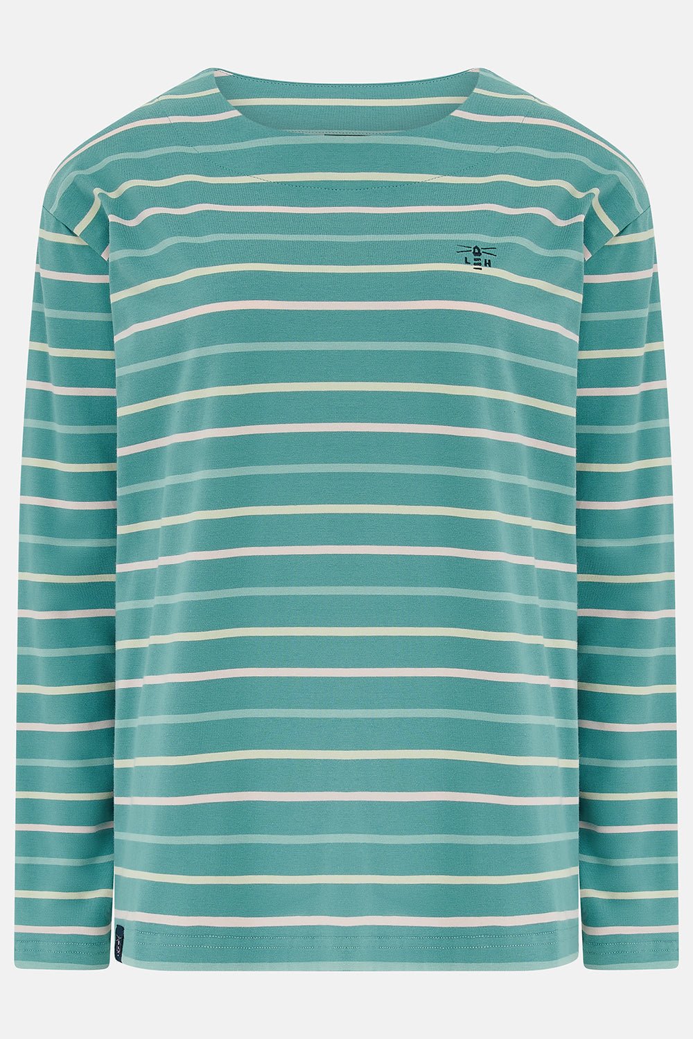 Causeway Breton Top - Duck Egg Pink Stripe-Lighthouse
