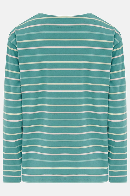 Causeway Breton Top - Duck Egg Pink Stripe-Lighthouse