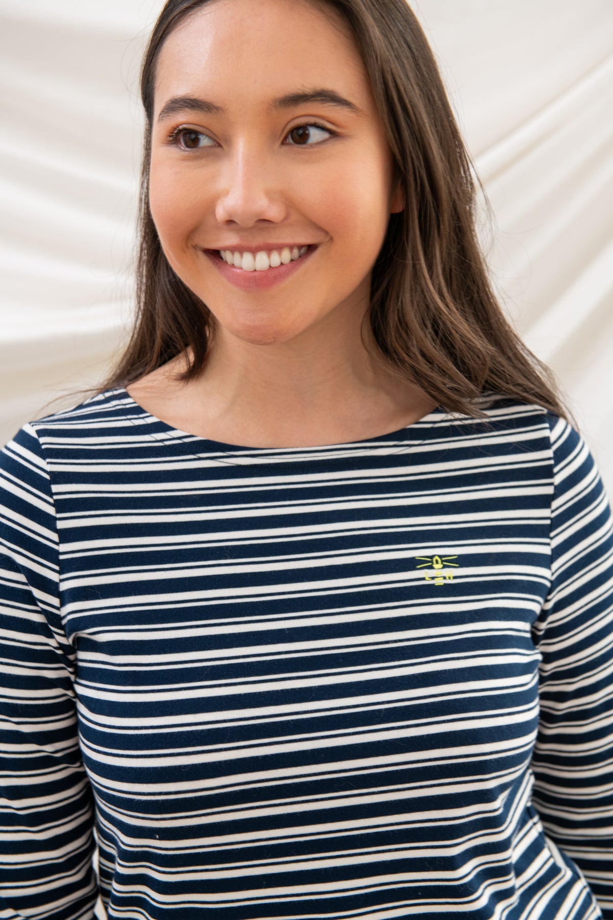 Causeway Breton Top - Navy Stripe - Lighthouse