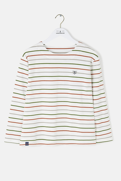 Causeway Breton Top - Sea Kelp Rust Stripe - Lighthouse