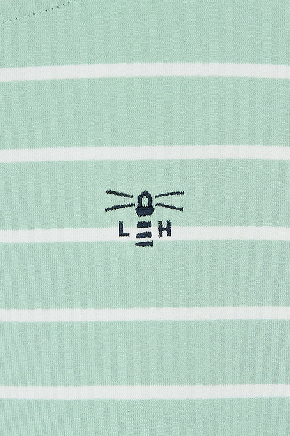 Causeway Breton Top - Soft Pistachio Stripe - Lighthouse