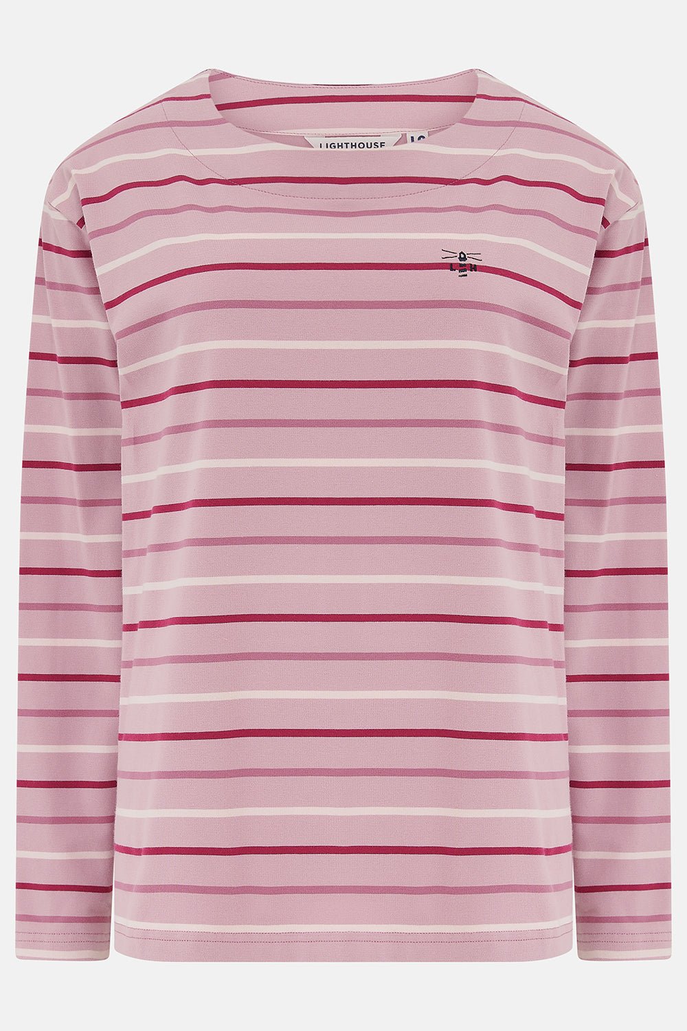 Causeway Breton Top - Wild Rose Pink Berry Stripe-Lighthouse