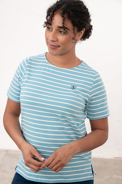 Causeway Tee - Blue Stripe - Lighthouse