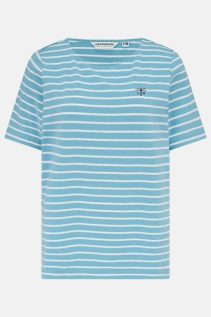 Causeway Tee - Blue Stripe - Lighthouse