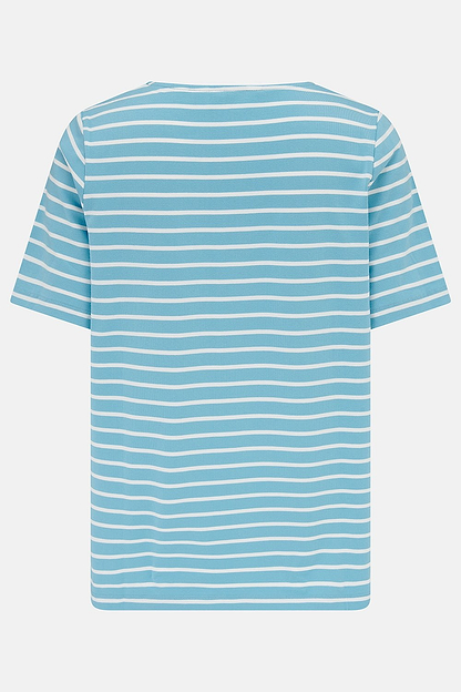 Causeway Tee - Blue Stripe - Lighthouse