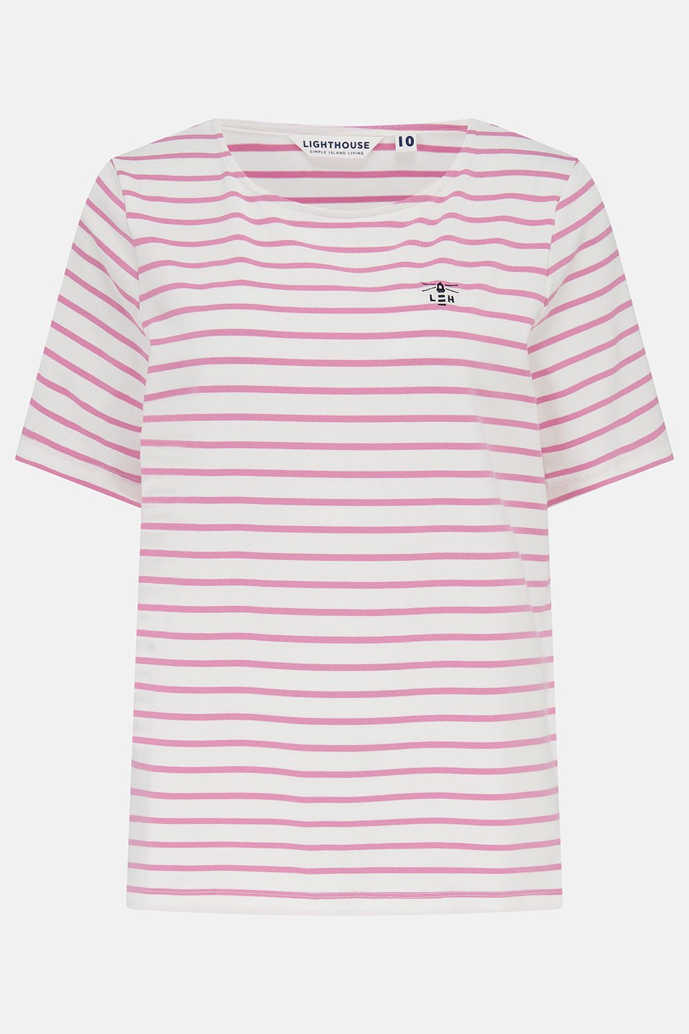 Causeway Tee - Pink Stripe - Lighthouse