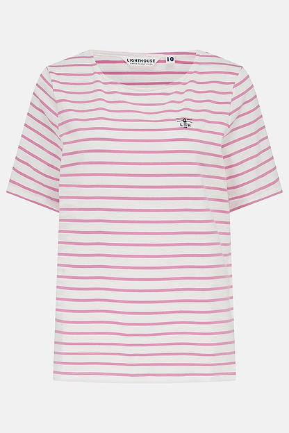Causeway Tee - Pink Stripe - Lighthouse