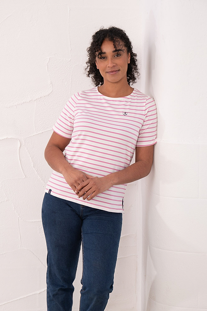 Causeway Tee - Pink Stripe - Lighthouse