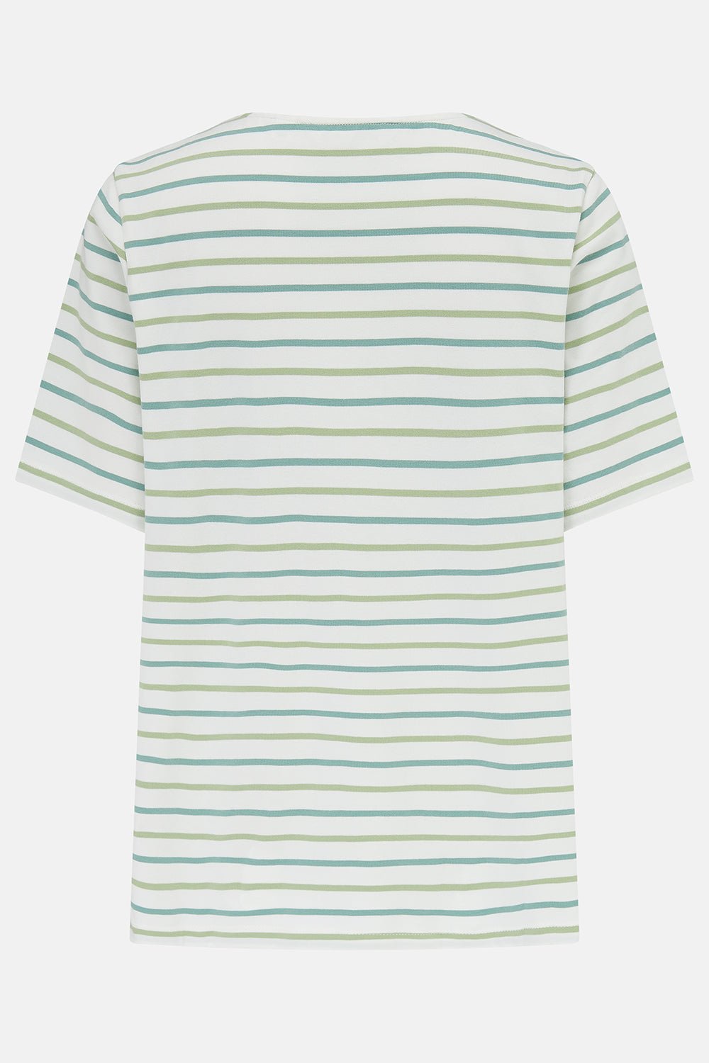Causeway Tee - Pistachio Basil Stripe - Lighthouse