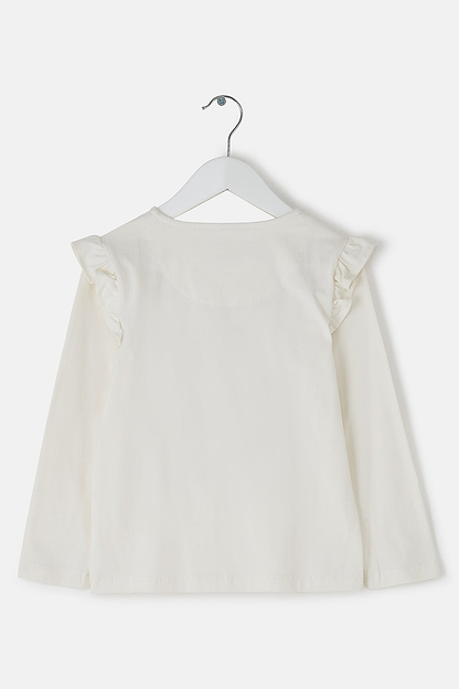 Causeway Top - Floral Heart Print - Lighthouse