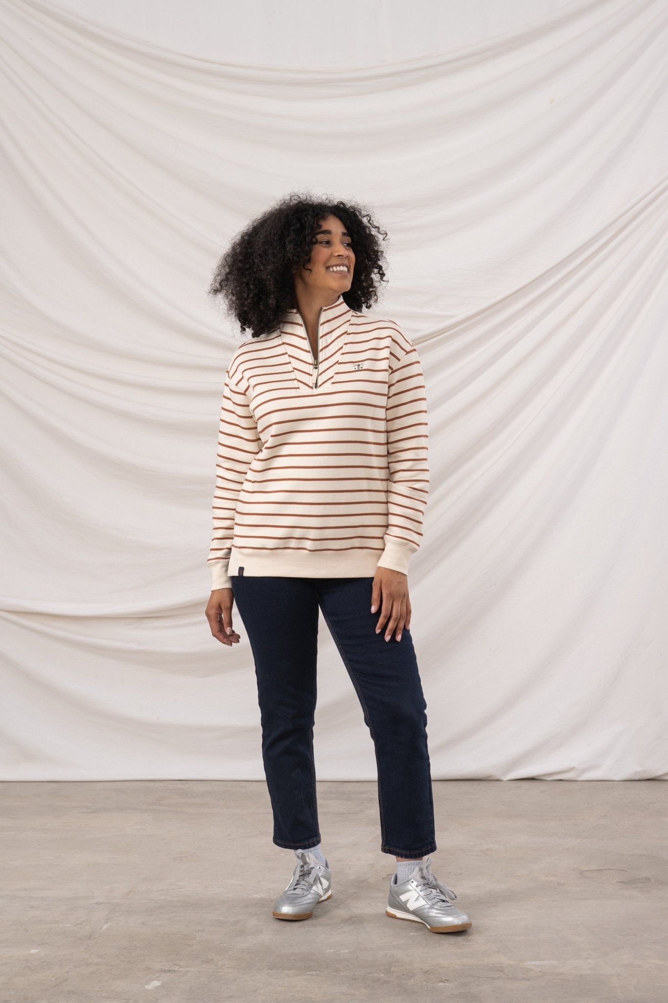 Coral Jersey - Rust Stripe - Lighthouse