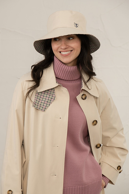 Edie Reversible Rain Hat - Stone-Lighthouse