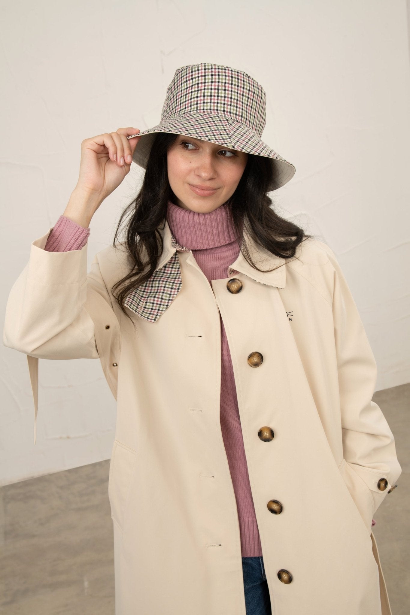 Edie Reversible Rain Hat - Stone-Lighthouse