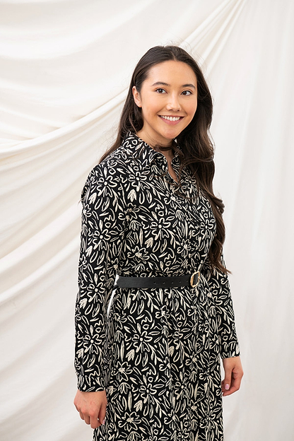 Elsie Dress - Black Floral - Lighthouse