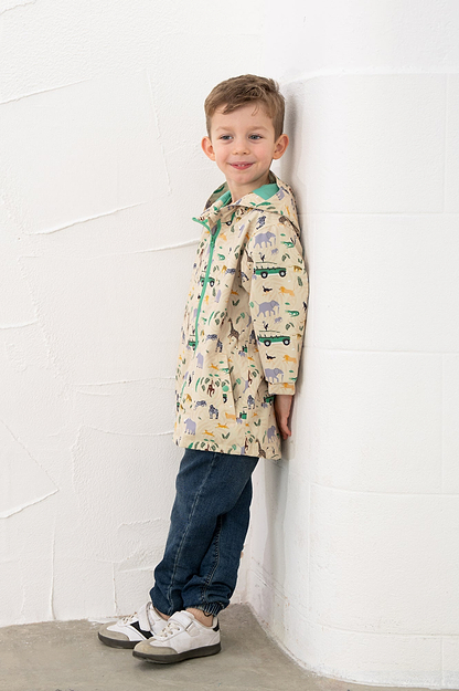 Ethan Jacket - African Plain Print - Lighthouse