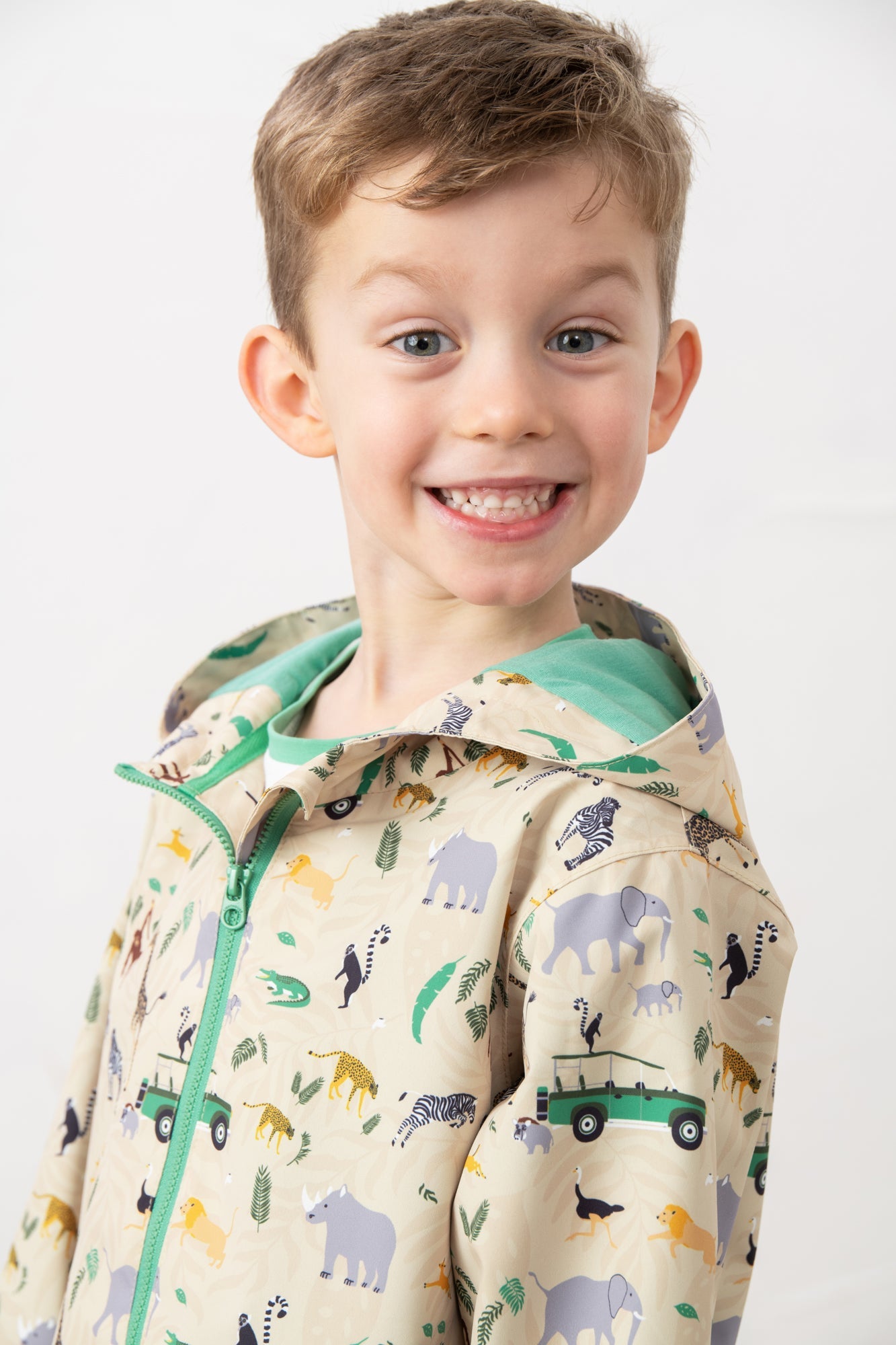 Ethan Jacket - African Plain Print - Lighthouse