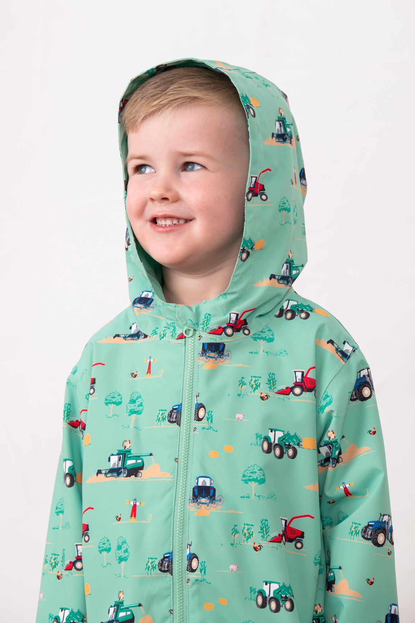Ethan Jacket - Sea Green Tractor - Lighthouse