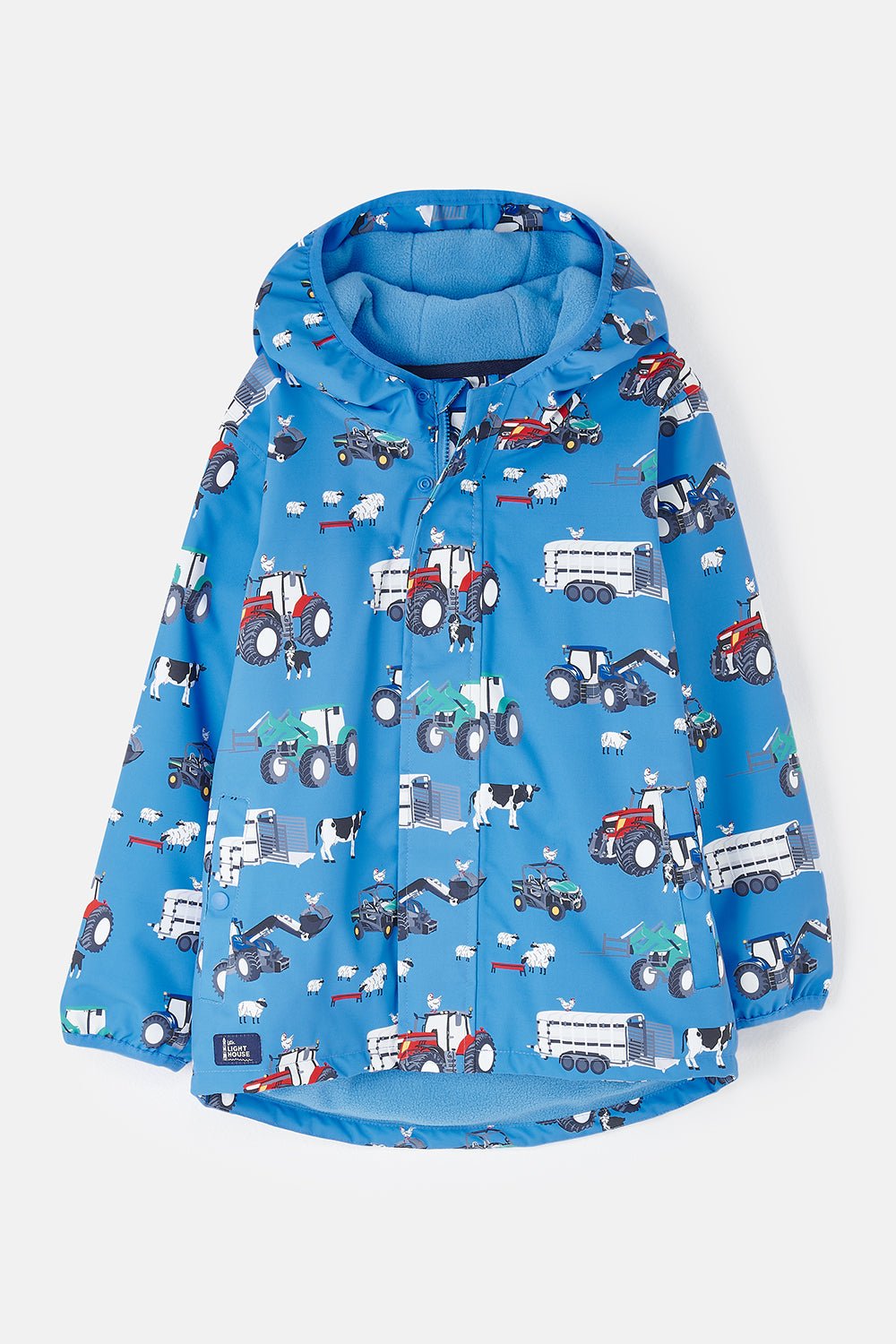 Finlay Coat - Blue Farm Print - Lighthouse