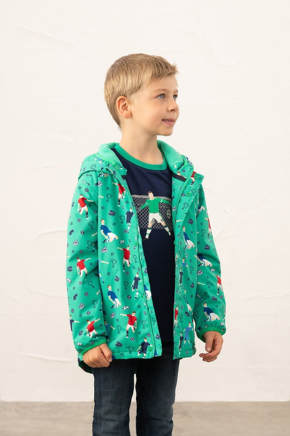 Finlay Coat - Football Print - Lighthouse