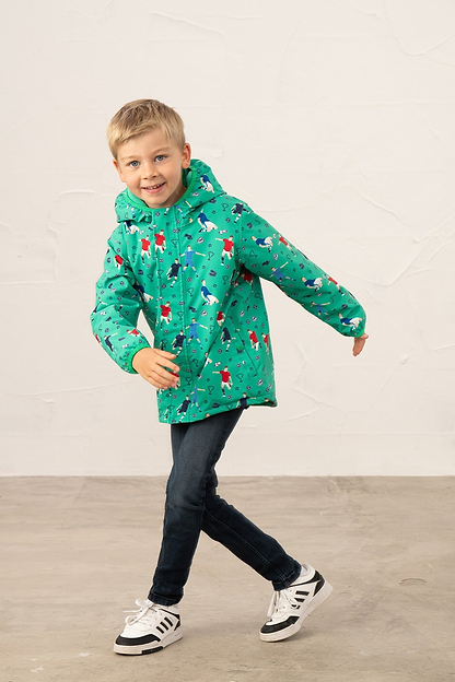 Finlay Coat - Football Print - Lighthouse