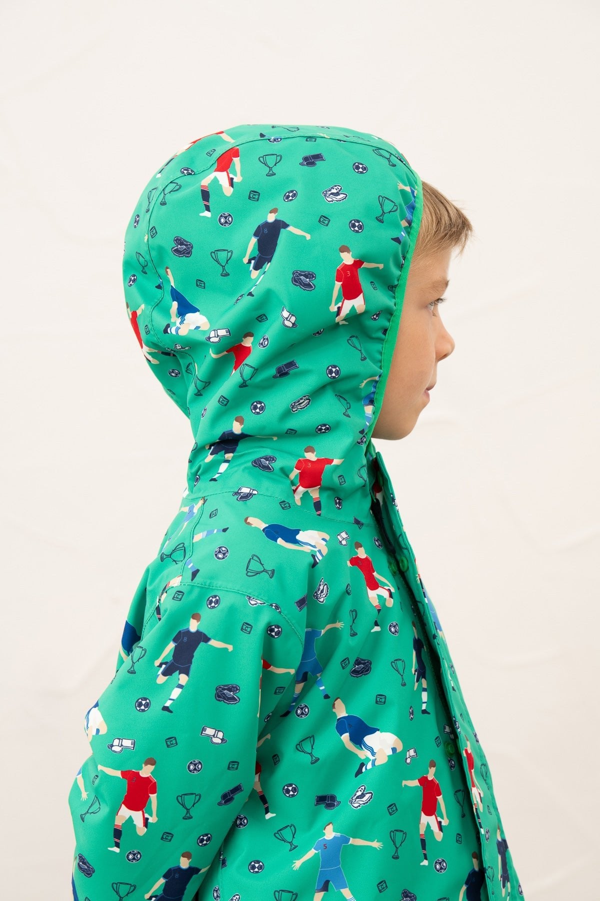 Finlay Coat - Football Print - Lighthouse