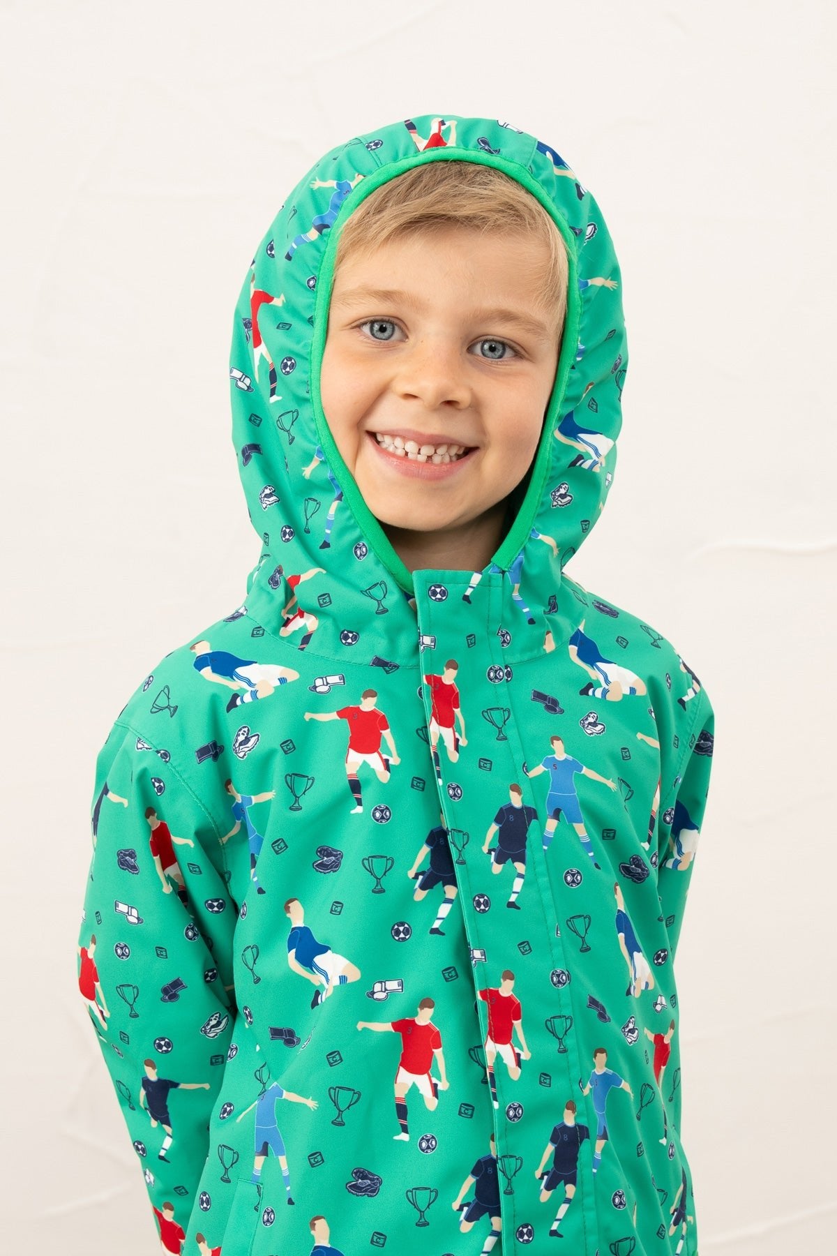 Finlay Coat - Football Print - Lighthouse