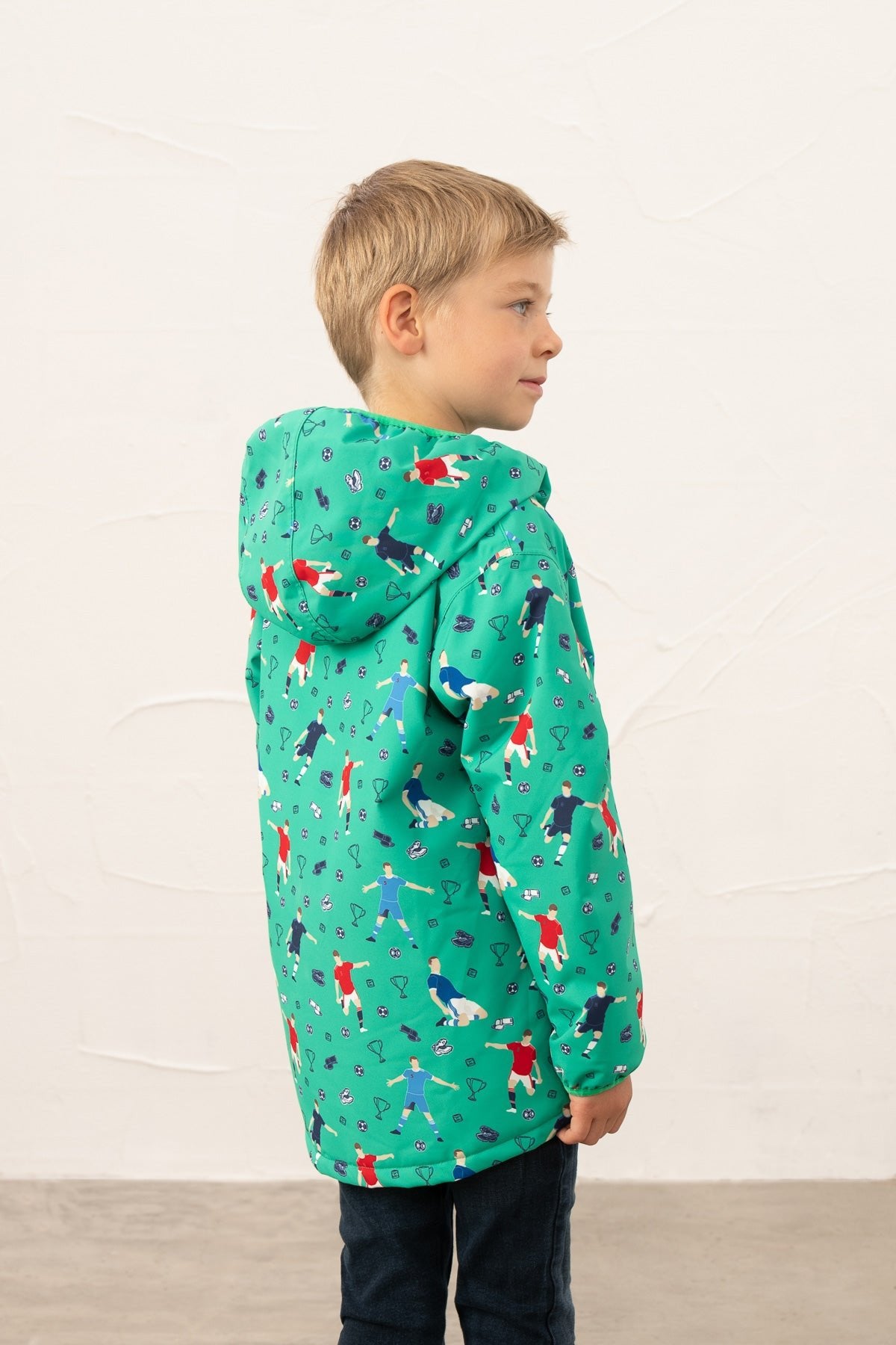 Finlay Coat - Football Print - Lighthouse