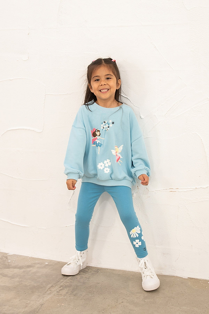 Flora Sweatshirt - Fairy Print - Lighthouse