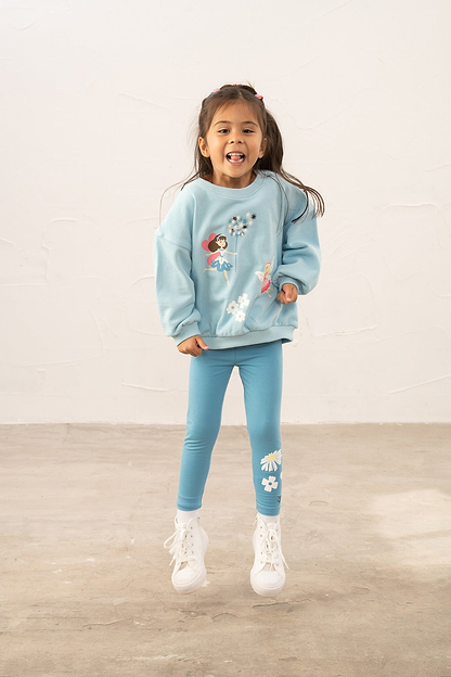 Flora Sweatshirt - Fairy Print - Lighthouse
