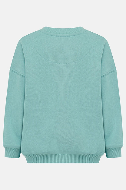 Flora Sweatshirt - Pastel Teal-Lighthouse