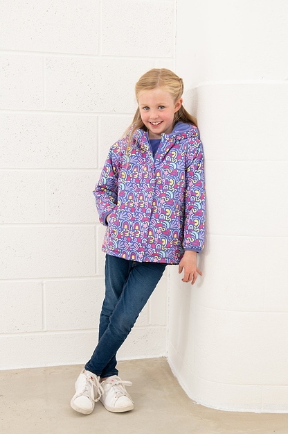 Freya Coat - Abstract Print - Lighthouse