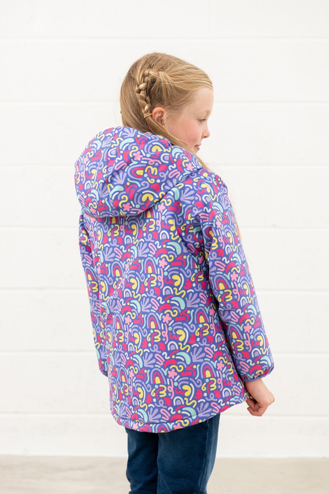 Freya Coat - Abstract Print - Lighthouse