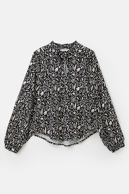 Grace Blouse - Black Floral - Lighthouse