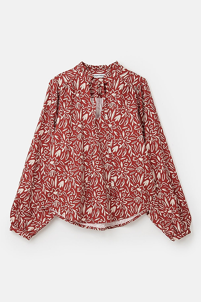 Grace Blouse - Rust Floral - Lighthouse