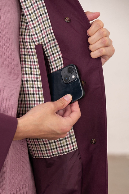 Harper Waterproof Trench Coat - Damson-Lighthouse
