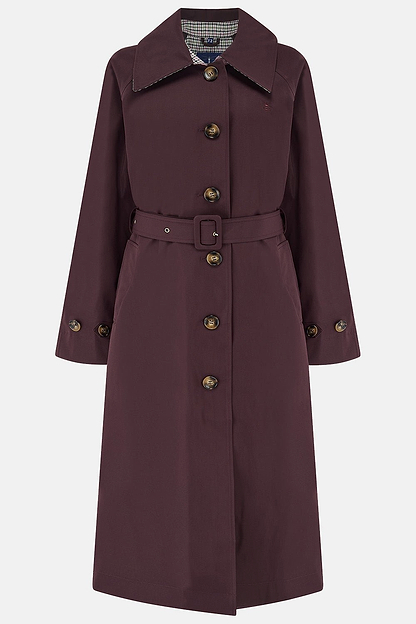 Harper Waterproof Trench Coat - Damson-Lighthouse