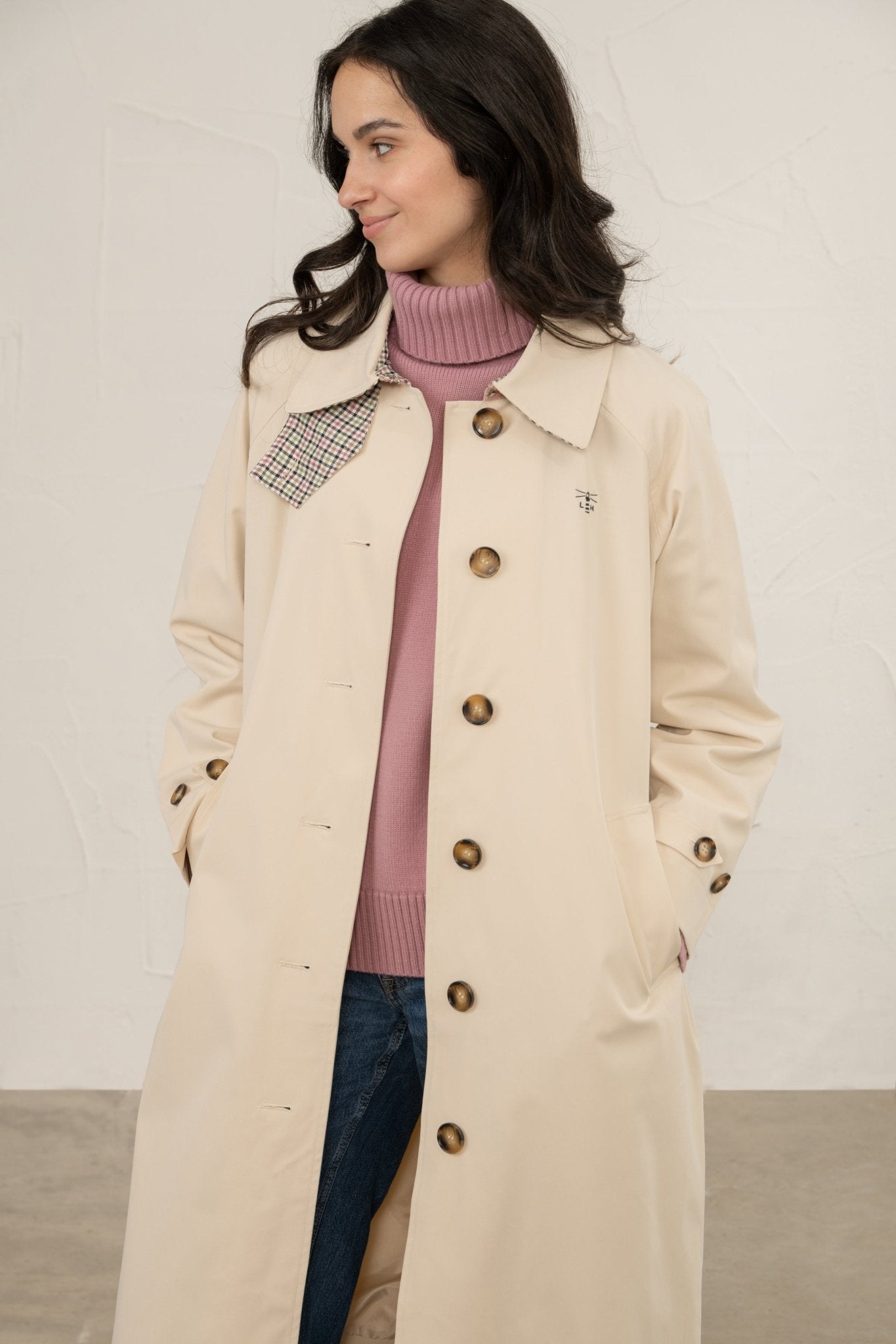 Harper Waterproof Trench Coat - Stone-Lighthouse