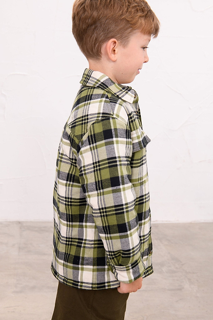 Hugo Overshirt - Soft Lime Cream Check-Lighthouse