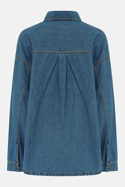 Leona Shirt - Washed Denim-Lighthouse