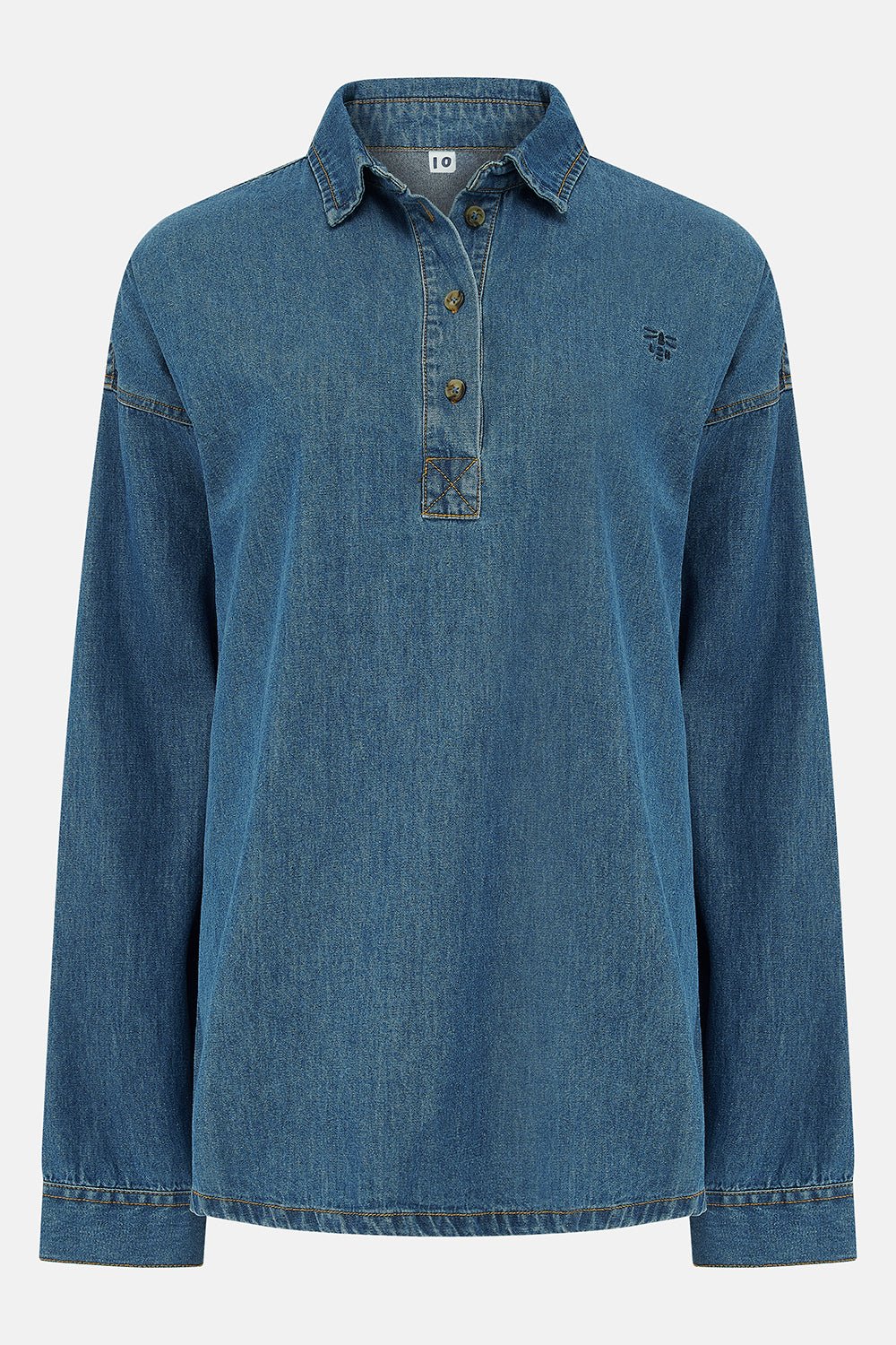 Leona Shirt - Washed Denim-Lighthouse