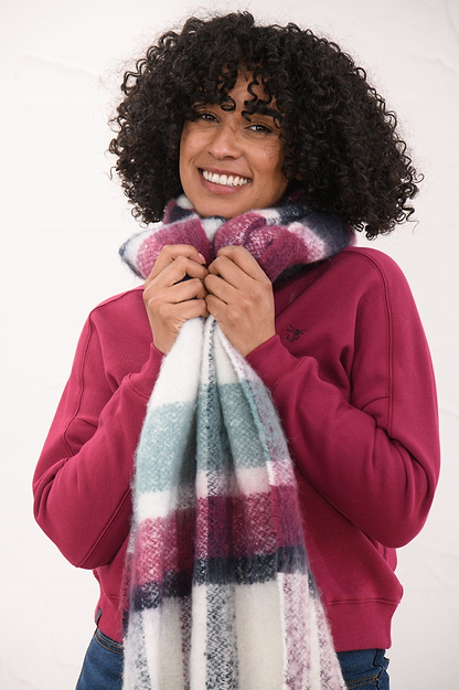 Lighthouse Scarf - Duck Egg Berry Navy-Lighthouse