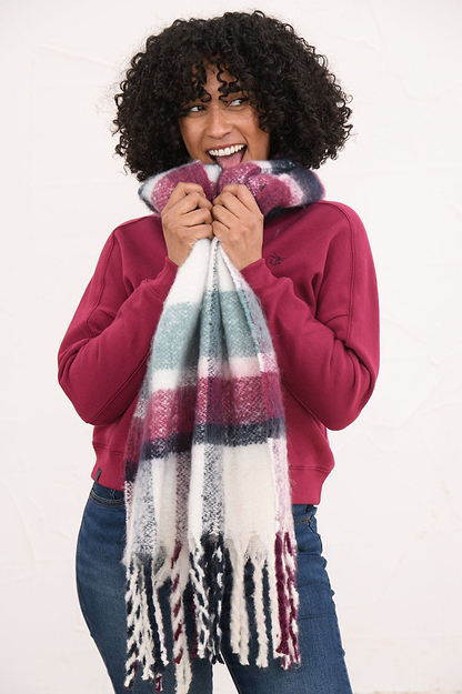 Lighthouse Scarf - Duck Egg Berry Navy-Lighthouse