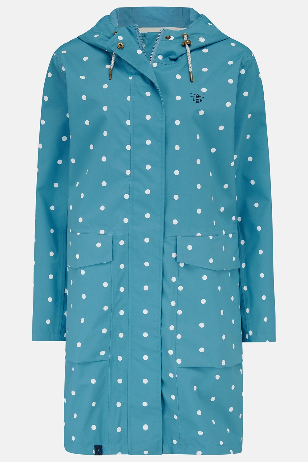 Long Beachcomber Jacket - Blue Dot - Lighthouse