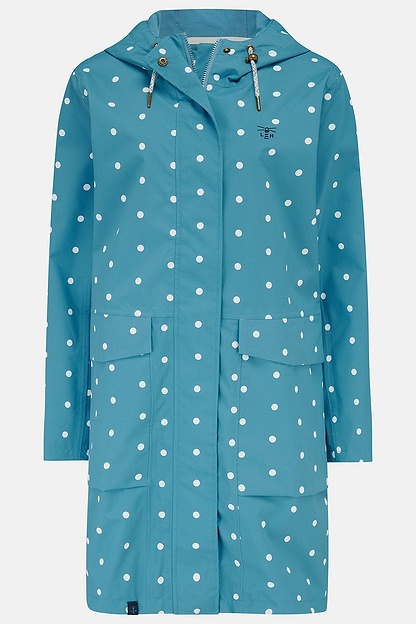 Long Beachcomber Jacket - Blue Dot - Lighthouse