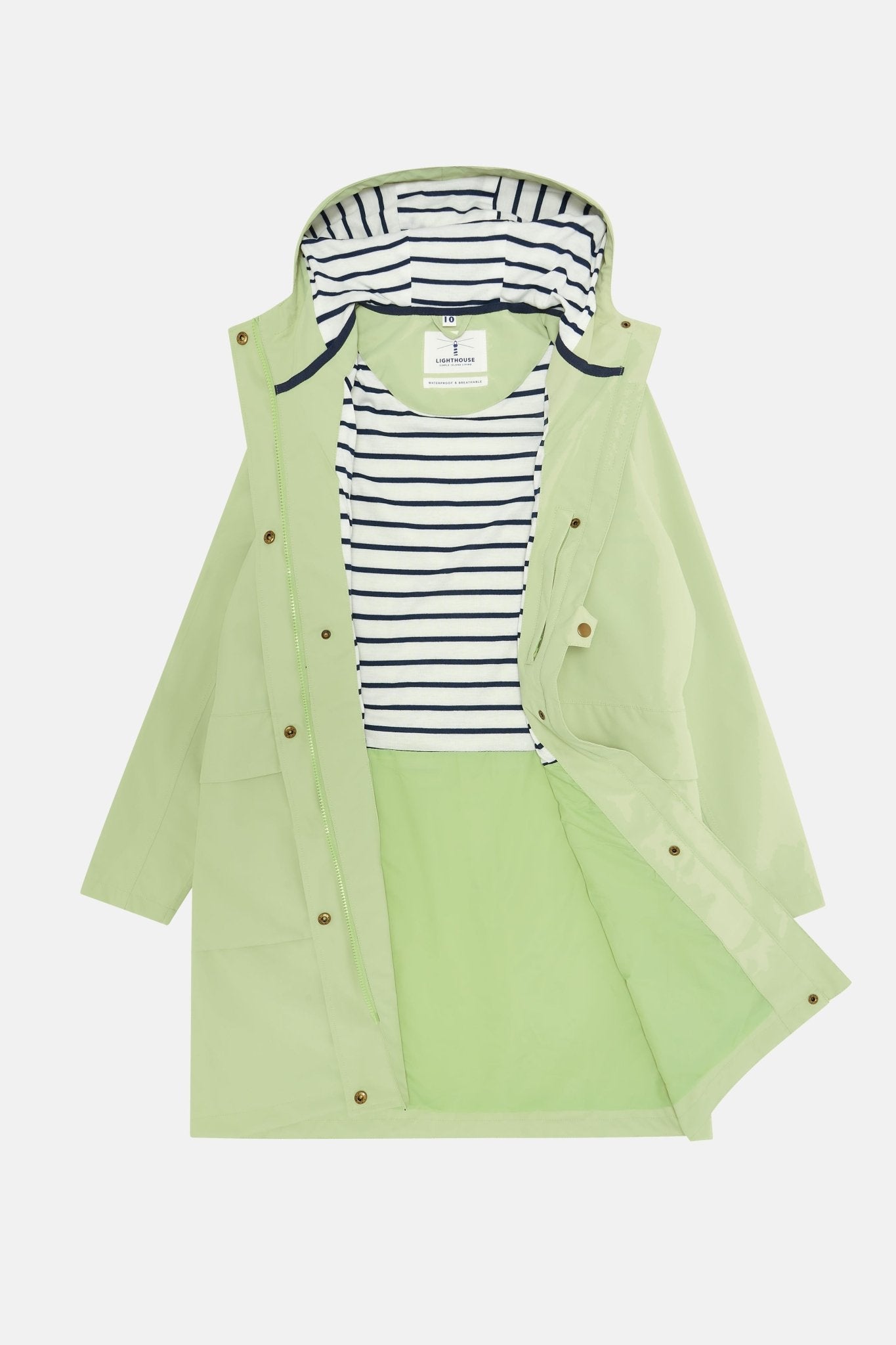 Long Beachcomber Jacket - Pistachio - Lighthouse