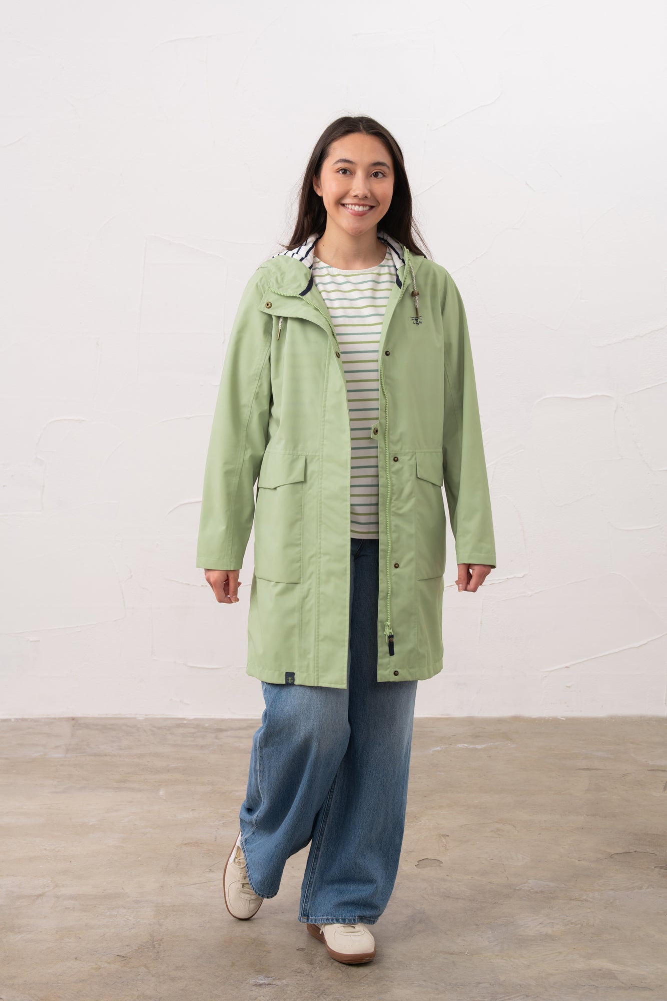 Long Beachcomber Jacket - Pistachio - Lighthouse